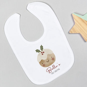 Personalised First Christmas Bodysuit / Babygrow Christmas Pudding, 5 of 7