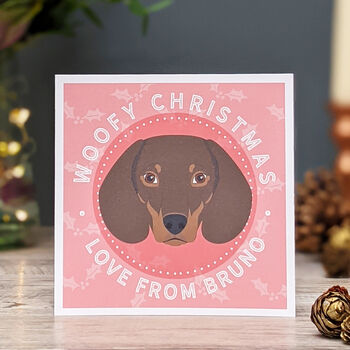 Personalised Woofy Christmas Card Choose From 30 Breeds, 9 of 10