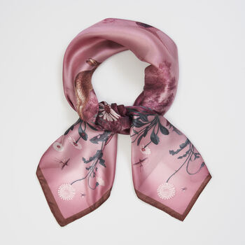 Running Bunny Burgundy Narrative Square Scarf, 3 of 4