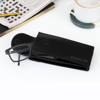 Personalised Luxury Leather Double Glasses Case, 5 of 5
