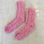Pink Chunky Knit Socks ~ Boxed, thumbnail 7 of 7