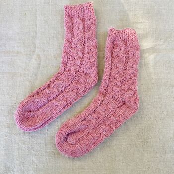 Pink Chunky Knit Socks ~ Boxed, 7 of 7