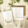 Spring Flowers Folded Wedding Invitation Suite, thumbnail 2 of 9