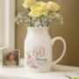 Personalised Floral Birthday Jug Vase, thumbnail 2 of 4