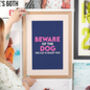 Framed Beware Of The Dog Hallway Print, thumbnail 2 of 4