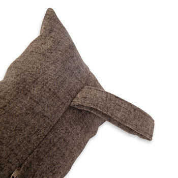 Luxury Wool Effect Door Draught Excluder Antique Brown, 4 of 5