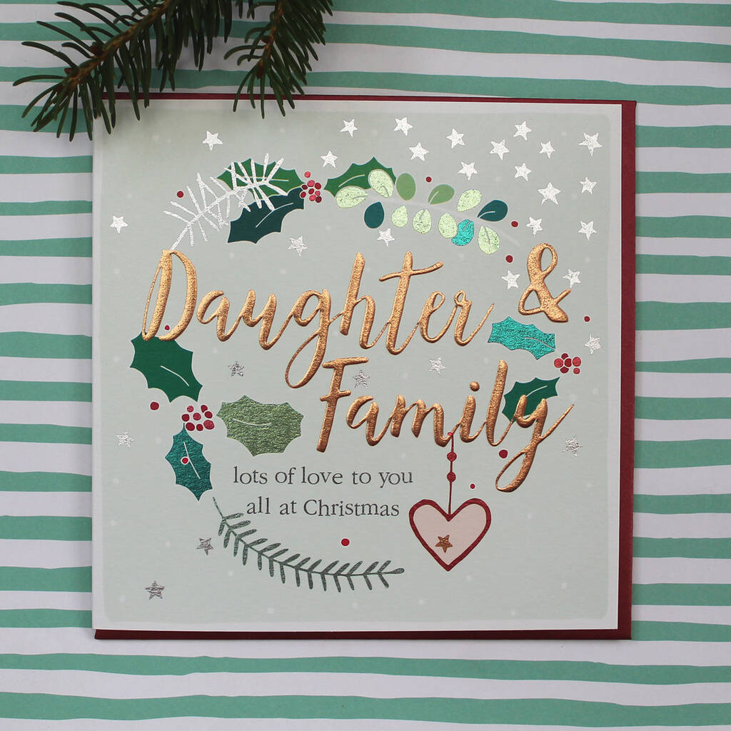 What To Write In A Daughter And Family Christmas Card