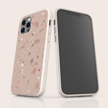Pink Terrazzo Biodegradable Phone Case, 5 of 8