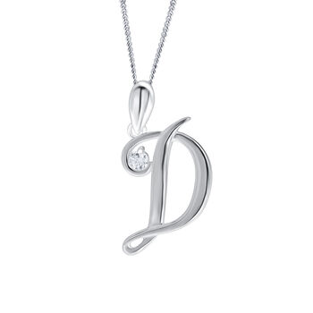 Alphabet Initial Necklaces In Sterling Silver, 4 of 11