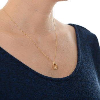 Gold Vermeil With Silver Ball Mini Pendant, 2 of 7