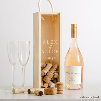 Personalised Engagement Bottle Box Cork Collector, 3 of 6