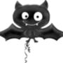 Large Black Bat Halloween Foil Balloon, thumbnail 2 of 2