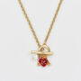 English Rose Pearl Gold Chain Necklace, thumbnail 1 of 8