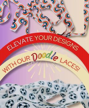 Childrens/ Kids Shoe Laces Football/ Rainbow Design, 6 of 6