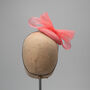 Coral Fascinator Cocktail Hat ' Candace', thumbnail 3 of 8