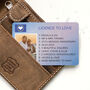 Personalised Licence To Love Metal Wallet Card, thumbnail 2 of 7