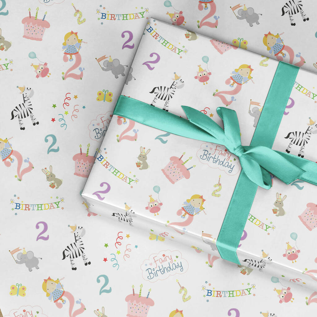 Kids 2nd Birthday Wrapping Paper By The Wrapping Paper Shop ...