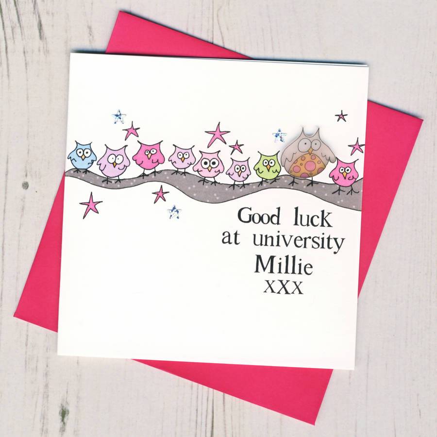 Personalised Good Luck At University Card By Eggbert & Daisy | notonthehighstreet.com