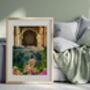 Retro Style Lady In Lake Abstract Collage Art, thumbnail 3 of 8