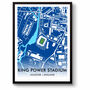 Leicester City Football Gift King Power Stadium Art Map Print A3, thumbnail 1 of 4