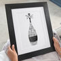 Personalised Diamond Anniversary Champagne Word Art, thumbnail 1 of 9