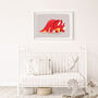 Personalised Dinosaur Name Print Featuring Triceratops, thumbnail 5 of 10