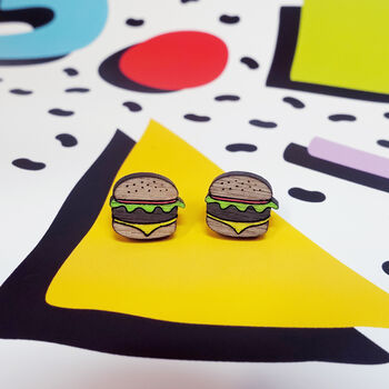 Burger Stud Earrings, 3 of 4