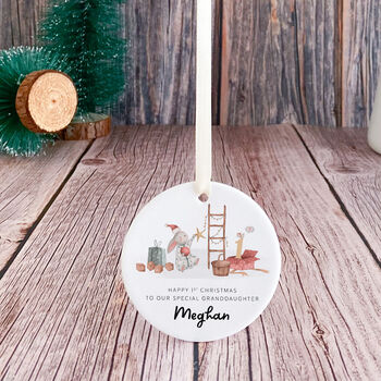 Personalised Granddaughter 1st Christmas Ornament Gift, 6 of 7