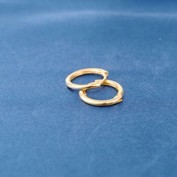 Gold 12mm Small Hoop Earrings, 5 of 6