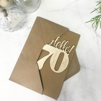 Personalised Hello 70 Birthday Card, 8 of 11