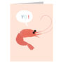 Mini Groovy Prawn Card, thumbnail 3 of 5