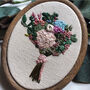 Personalised Hand Embroidered Wedding Bouquet Keepsake, thumbnail 4 of 7