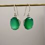 Green Onyx Silver Earrings, thumbnail 8 of 12