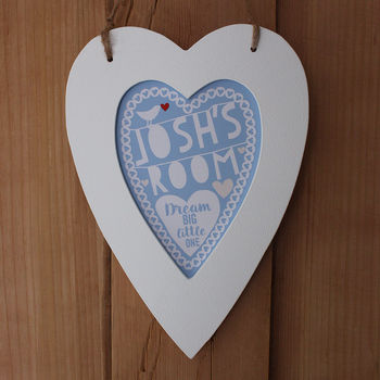 Personalised Children's Heart Room Sign, 5 of 7