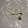Smoky Quartz Gold Plated Sterling Silver Earrings, thumbnail 6 of 8