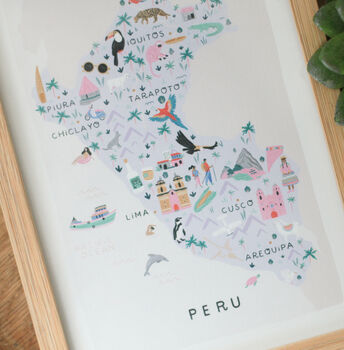 Peru Illustrated Map, 3 of 5