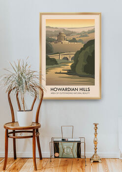 Howardian Hills Aonb Travel Poster Art Print, 5 of 8