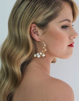 Briar Bridal Hoop Earrings, 2 of 3