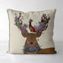Scottish Woodland Deer Decorative Cushion, thumbnail 2 of 7