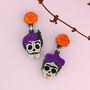 Candy Skull Drop Earrings Artists Couple, thumbnail 1 of 7