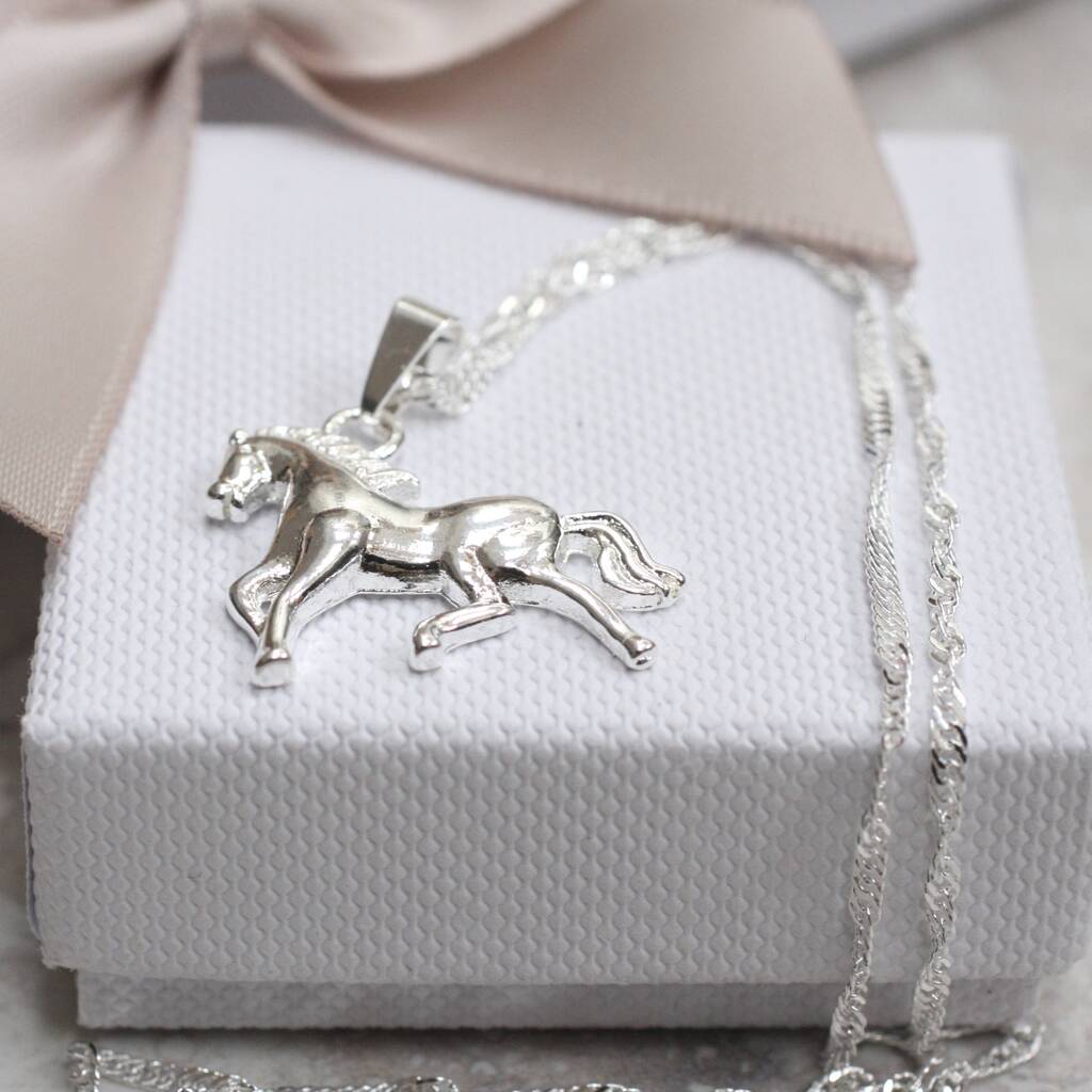 Sterling Silver Wild Horse Necklace By Magpie Living ...