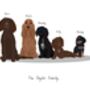 Personalised Dog Breed Family Print, thumbnail 3 of 6