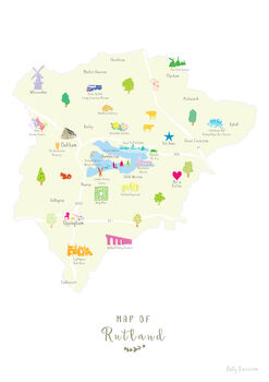 Personalised Rutland Map: Add Favourite Places, 2 of 3