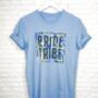 Bride Tribe Blue Floral Hen Do T Shirt, thumbnail 1 of 3