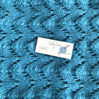 Pale Teal Hand Knit Lacey Loop Cowl Scarf, 3 of 5