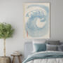 Japanese Vintage Blue Wave Art Print, thumbnail 2 of 3