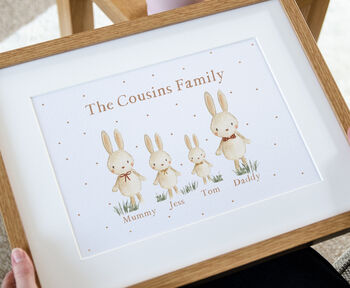 Personalised Bunny Family Print, 2 of 4