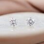 Mini Sterling Silver Simple Cz Stud Earrings, thumbnail 1 of 11