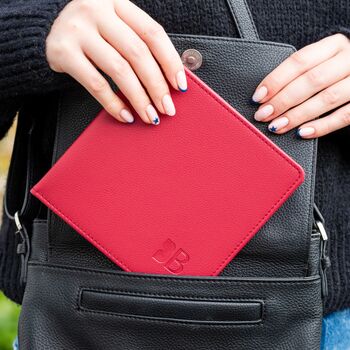 Eco Friendly Disabled Blue Badge Parking Permit Wallet Made From Recycled Bottles In Raspberry, 3 of 7