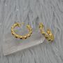 Labradorite Hoop Earrings: Silver Or Gold, thumbnail 4 of 12